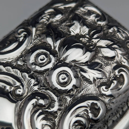 1896 British antique sterling silver box 160g George Nathan